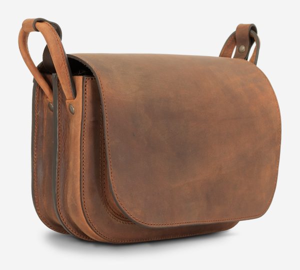 Sac à Main Besace En Cuir 100% - Bleu Barbeau, Fait Main, Taille Moyenne - Neuf